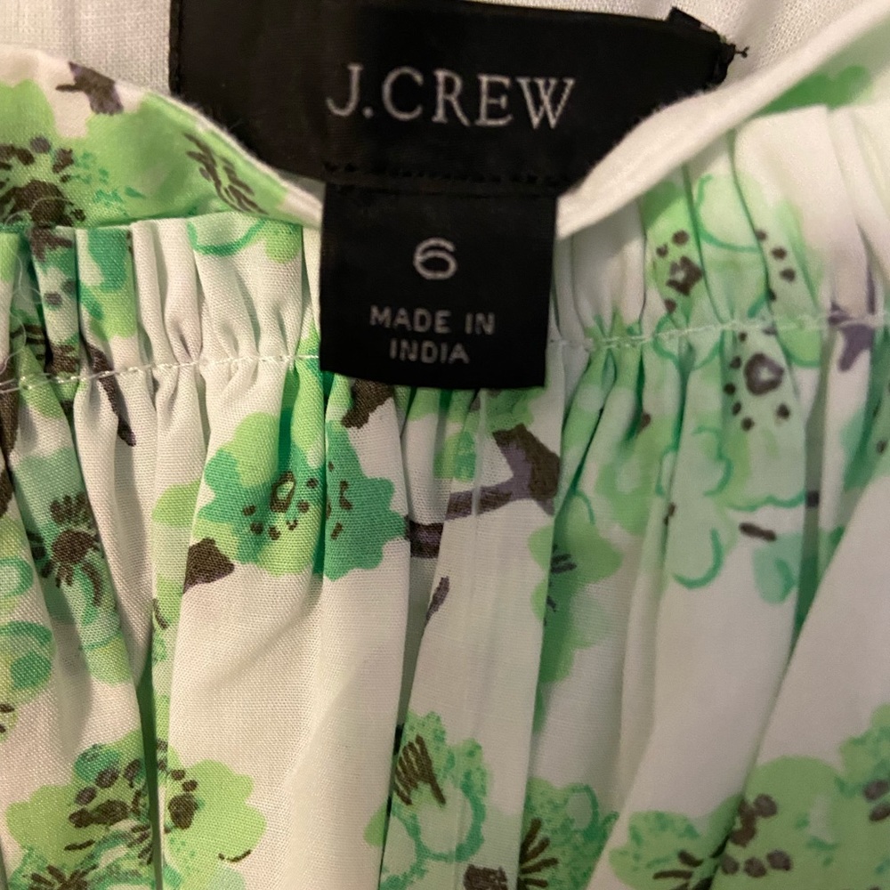 J. Crew Green and White Maxi Dress - Picture 5 of 7